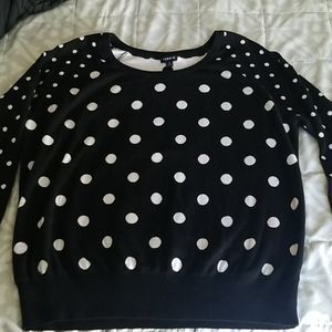 Torrid polka dot sweater size 2